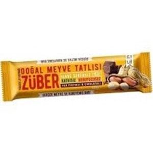 ZÜBER GLUTENSIZ MEYVE BAR 40 GR VEGAN YER FISTIKLI KAKAOLU