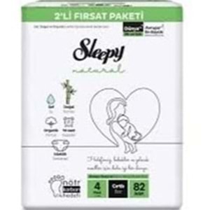 SLEEPY NATURAL ULTRA BEBEK MAKSİ 82 ADET 4 MAXİ