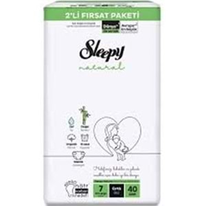 SLEEPY NATURAL BEBEK BEZİ 7 XXLARCE 40 ADET CIRTLI