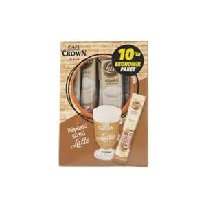 CAFE CROWN LATTE 10 LU PAKET SUTLU KOPUKLU