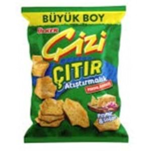 ÜLKER ÇİZİ ÇITIR ATIŞTIRMALIK 80 G PEYNİR BİFTEK AROMALI
