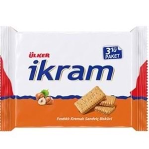 ÜLKER IKRAM BISKUVI 3 LU PAKET FINDIKLI 252 GR