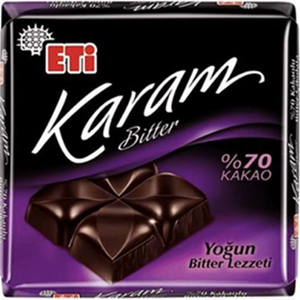 ETİ KARAM BITTER CIKOLATA 60 GR %70 KAKAO