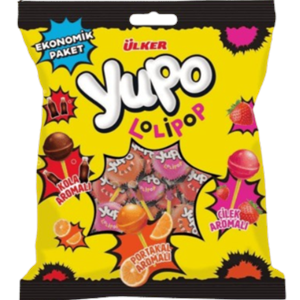 ÜLKER YUPO LOLİPOP 6 ADET PORTAKAL ÇİLEK KOLA