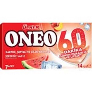 ÜLKER ONEO SAKIZ 14 G 7 Lİ KARPUZ ŞEFTALİ VE ÇİLEK AROMALI