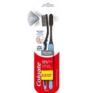 COLGATE DIS FIRCASI 2 LI SLIM SOFT CHARCOAL YUMUSAK