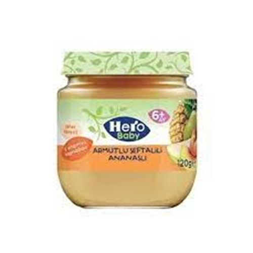 HERO BABY KAVANOZ MAMA 120 GR ARMUT ŞEFTALİ ANANAS