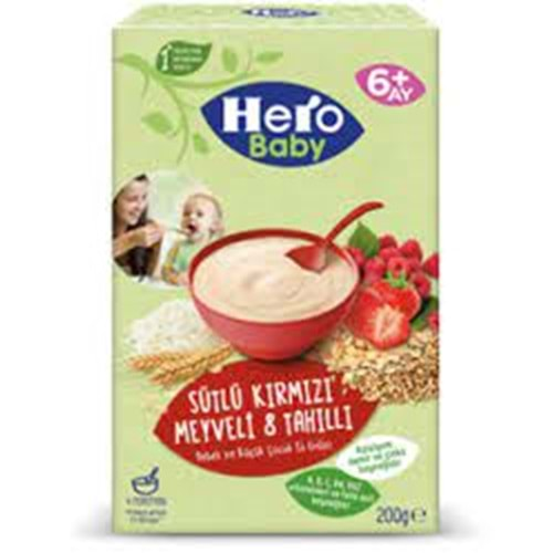 HERO BABY MAMA 200 GR SUTLU KIRMIZI MEYVELI 8 TAHILLI