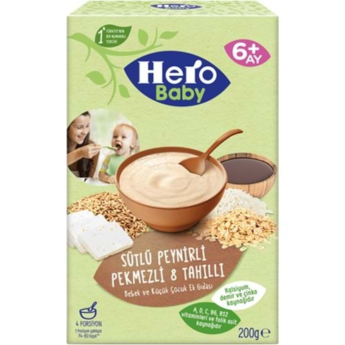 HERO BABY MAMA 200 GR SUTLU PEYNIR PEKMEZ 8 TAHILLI