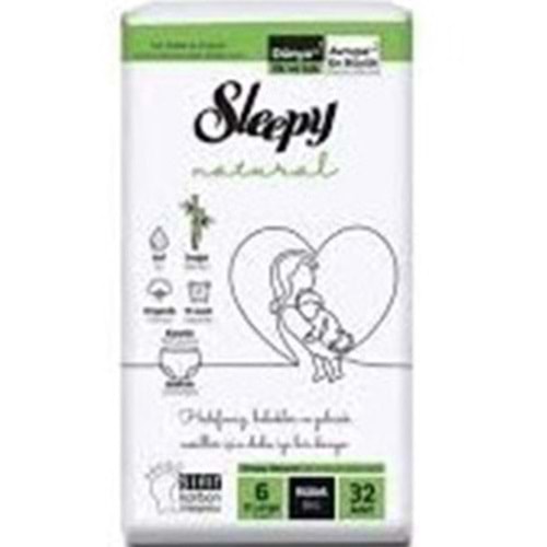 SLEEPY NATURAL KULOT BEZ 6 X LARGE 32 LI