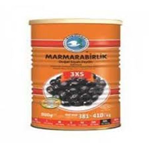 MARMARABİRLİK DOGAL SIYAH ZEYTIN 800 GR 3XS