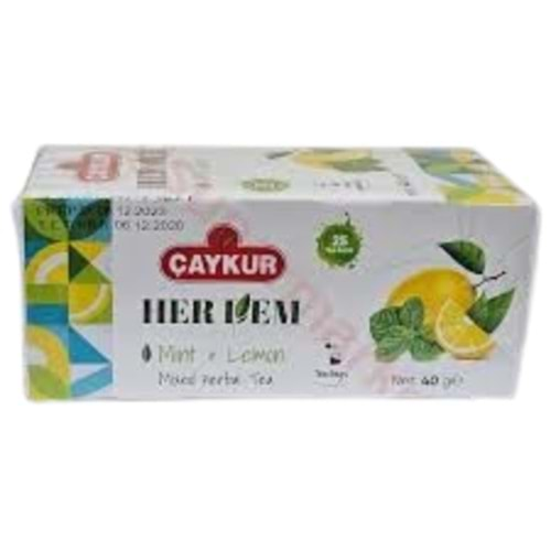 ÇAYKUR BİTKİ ÇAYI 40 GR NANE LİMON