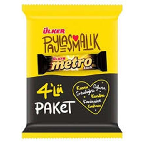 ÜLKER METRO CIKOLATA 4 LU PAKET 144 GR
