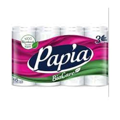 PAPIA TUVALET KAGIDI 16 LI BIO CARE