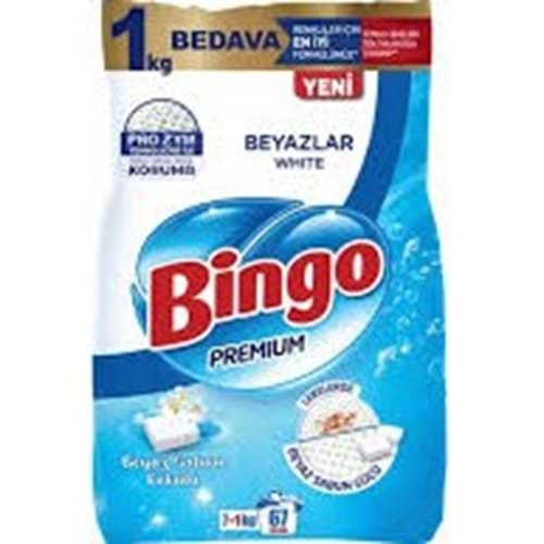 BİNGO MATİK 7+1 KG BEYAZLAR BEYAZ SABUN