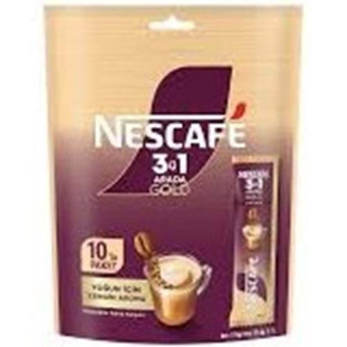 NESCAFE GOLD 3Ü1 ARADA 10 LU PAKET 175 G YOĞUN İÇİM