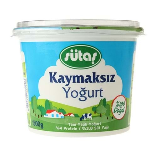 SÜTAŞ KAYMAKSIZ YOGURT 1500 GR