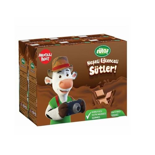 SUTAS AROMALI SUT 6X180 ML CIKOLATALI