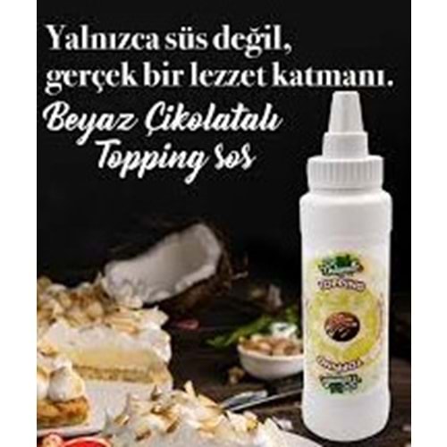 GÜLSAN NATURELLA TOPPING BEYAZ ÇİKOLATALI SOS 350 G