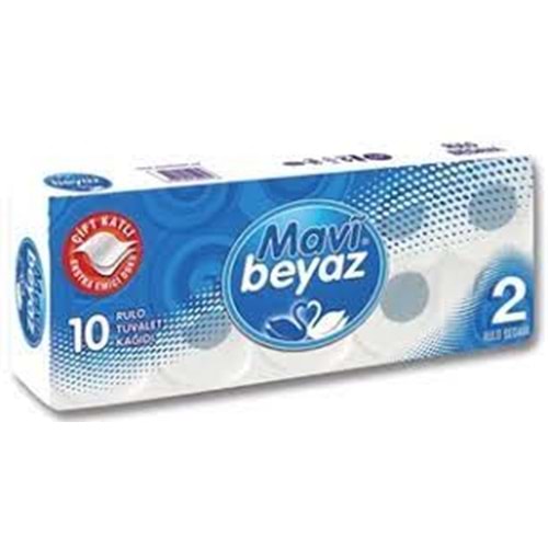 MAVI BEYAZ TUVALET KAGIDI 10 LU