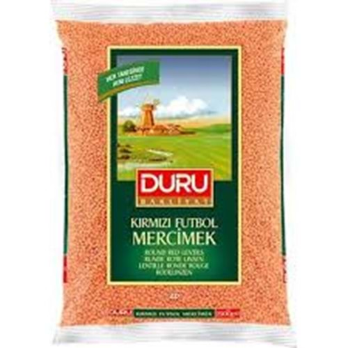 DURU KIRMIZI MERCIMEK 2 KG FUTBOL