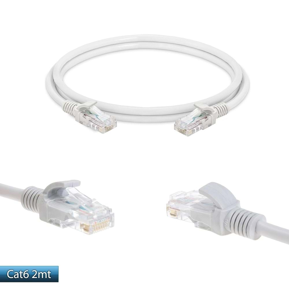 Cat6 Patch Network Ethernet Kablo - Polaxtor - 2 Mt