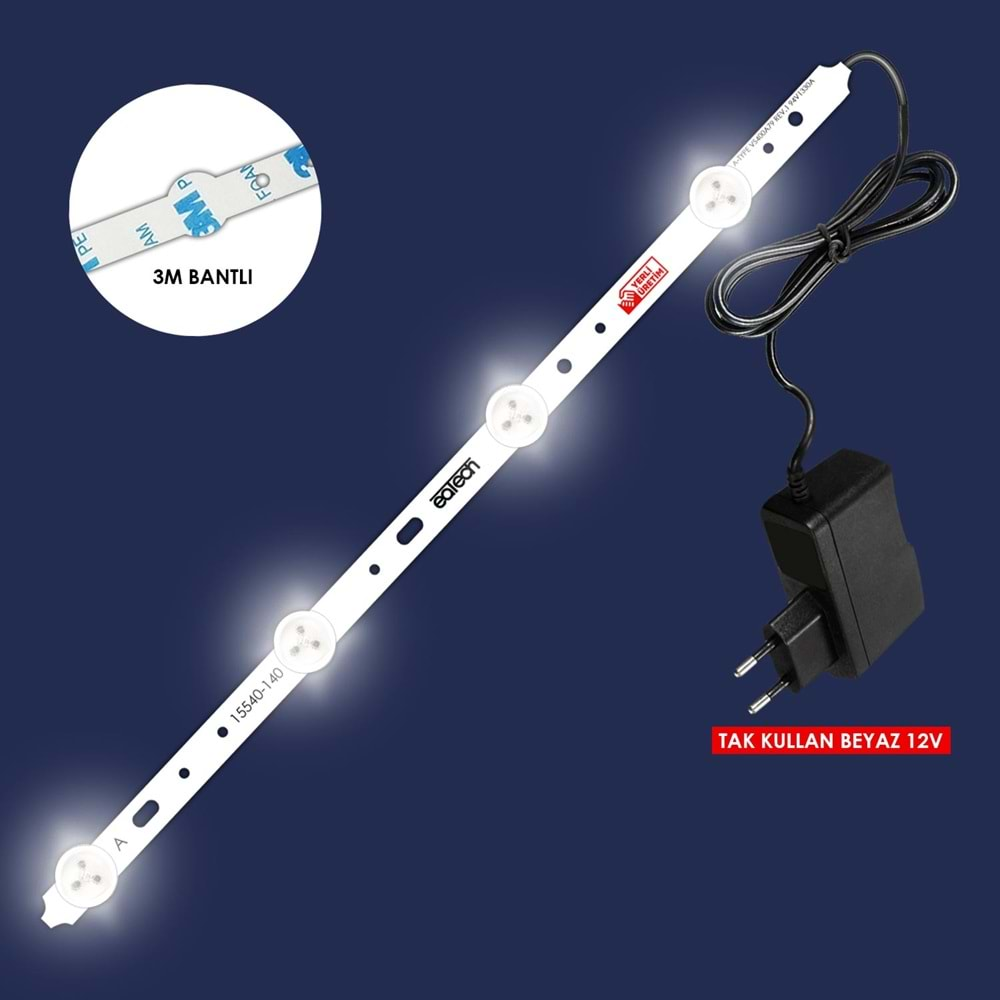 Ledwell Dekoratif Led Bantlı Beyaz 37Cm Tak Kullan