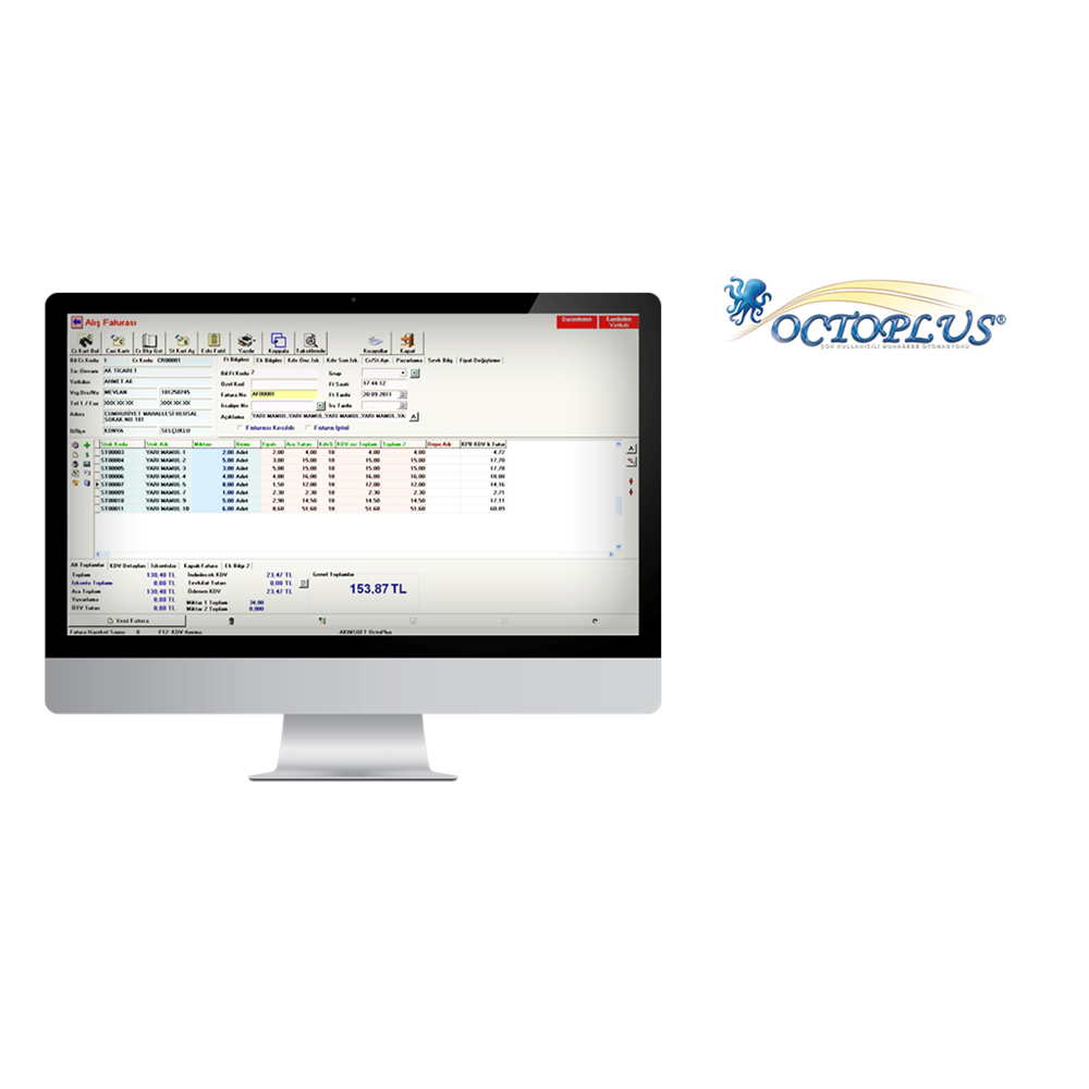 Akınsoft Octoplus Ön Muhasebe Programı (E-Arşiv E-Fatura Destekli)