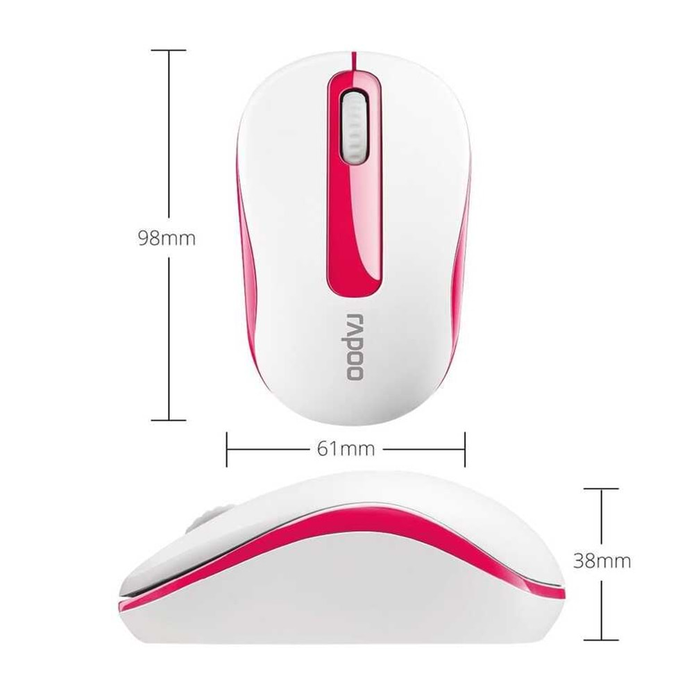 Rapoo 17300 M10 Plus 1000Dpı Kırmızı / Beyaz Kablosuz Mouse