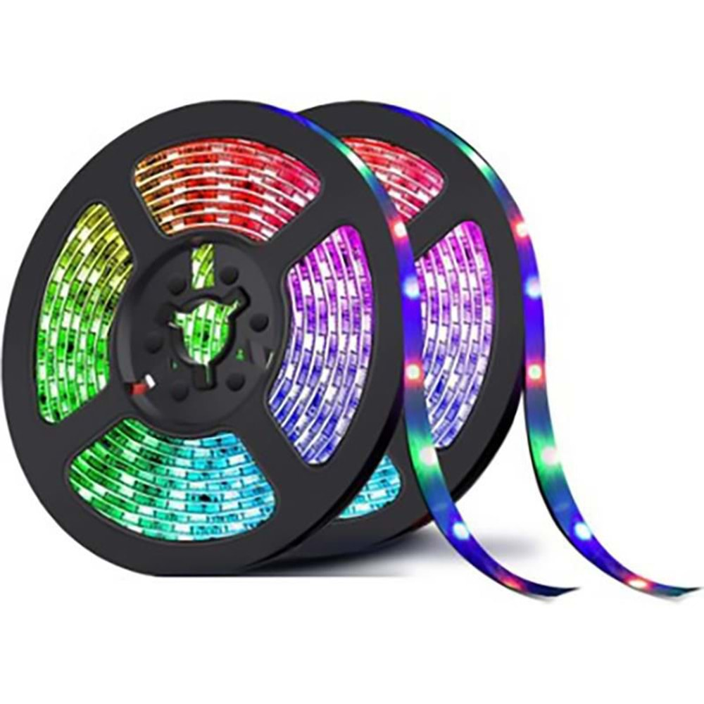 Polaxtor Şerit Led 12V Üç Çip İç Mekan Rgb 5Mt