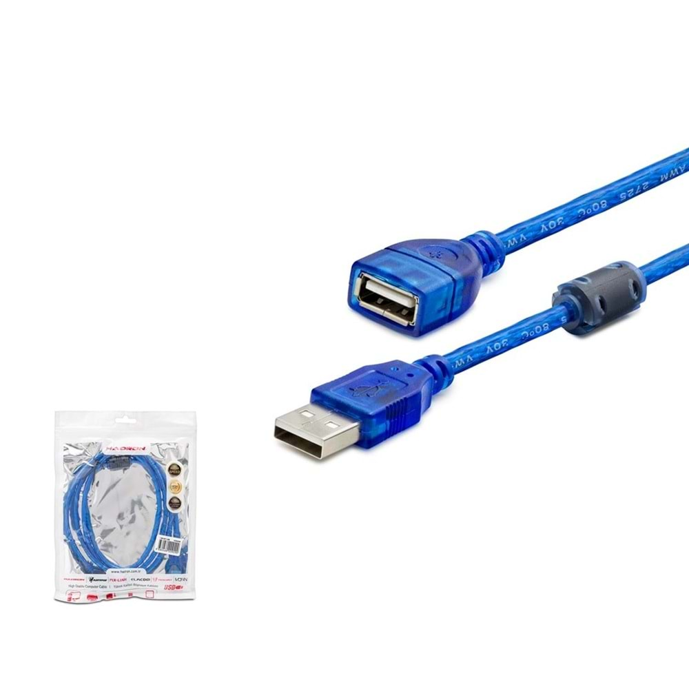 Hadron Usb Kablo Uzatma Erkek Dişi 3Mt Filtreli Hdx-7535