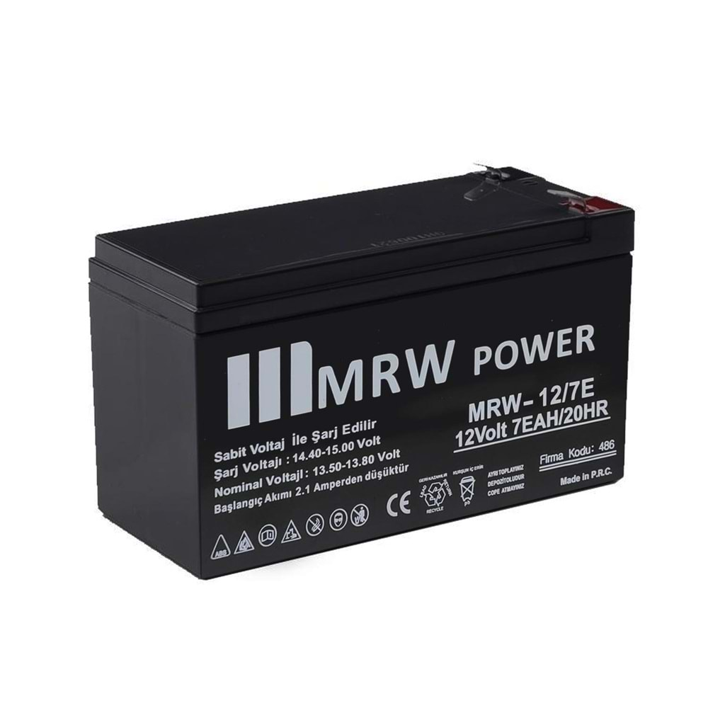 Mrw Akü 12V 7A (15X6.5X9.5Cm) 07 - 2024 Üretim