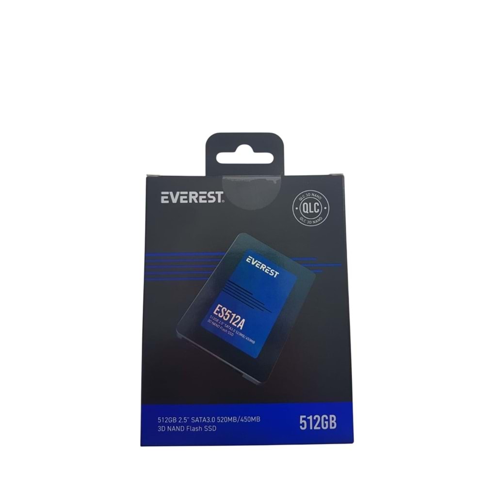 Everest Es512A 512Gb 2.5 Sata3.0 550Mb/460Mb 3D Nand Flash Ssd Disk