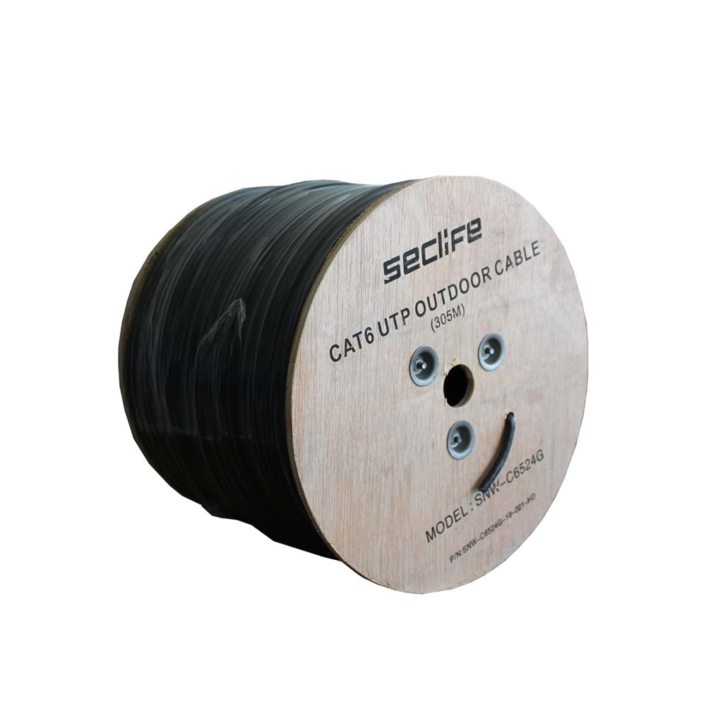 Seclife Snw-C6524G Utp 23 Awg 305Mt Outdoor Cat6 Kablo