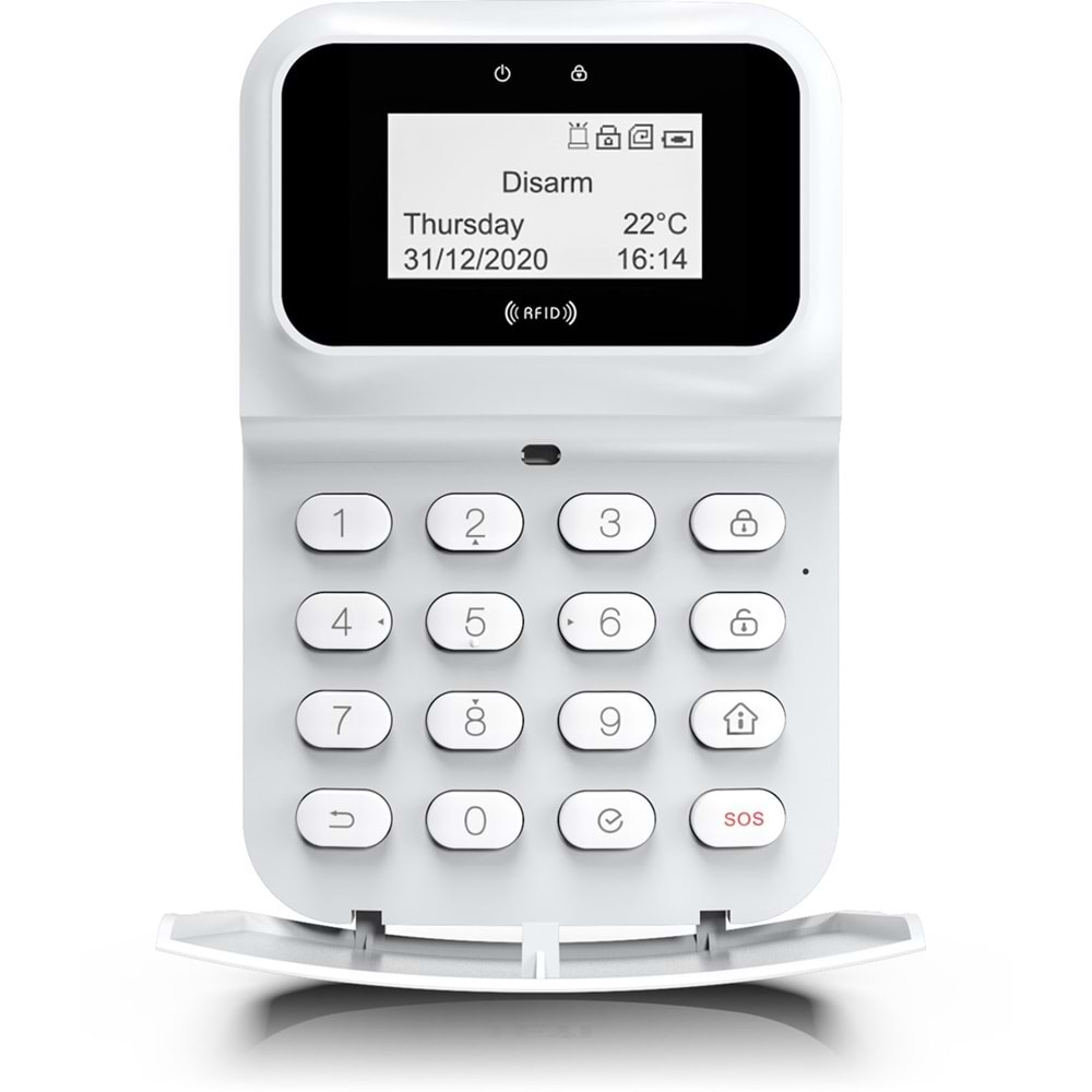 Opax Szr-1881 Kablolu Lcd Ekranlı Rfıd Destekli Keypad / Tuş Takımı (2545/2646/2747 Paneller İçin)