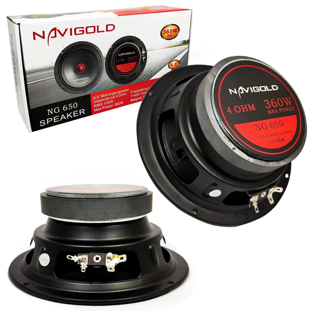 Oto Mıdrange 16Cm 360W 2 Adet Navıgold Ng-650