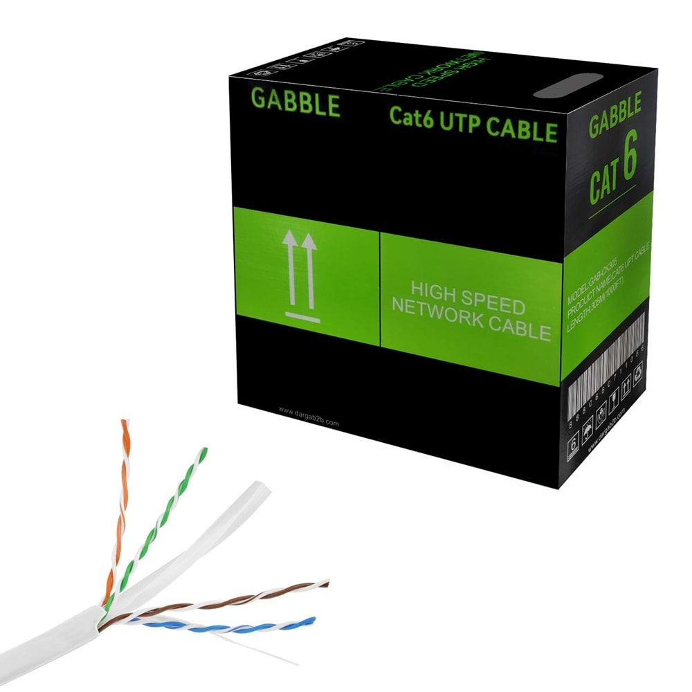 Cat6 Kablo 23Awg 305Mt Gabble Gab-Ck305