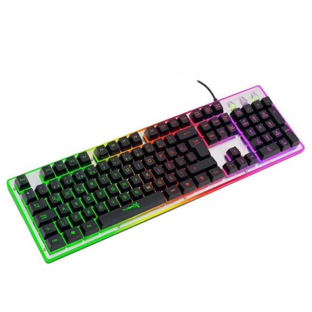 Turbox Gunpike Tr-K5 Usb Kablolu Gaming Standart Q Işıklı Metal Kasa Klavye