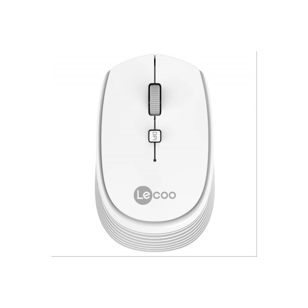 Lecoo Ws202 Nano Alıcılı Kablosuz 1600Dpi Beyaz 4 Tuş Mouse