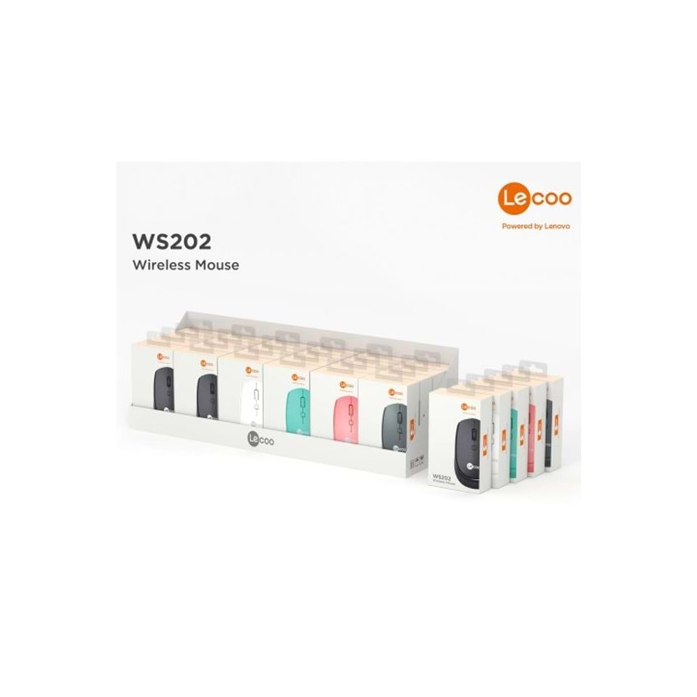 Lecoo Ws202 Nano Alıcılı Kablosuz 1600Dpi Beyaz 4 Tuş Mouse
