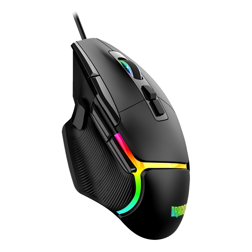 Dragos Usb Kablolu Siyah Rgb Gaming Optik Mouse Xm90 20000 Dpı