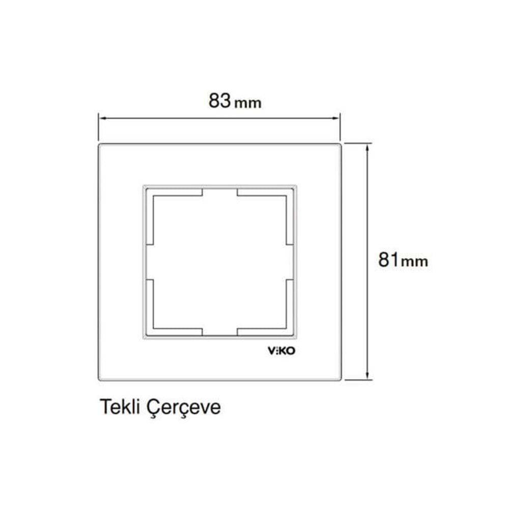 Viko Karre Tekli Çerçeve Beyaz 1 Adet Priz Çerçevesi