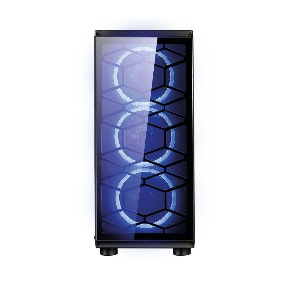 Omyvera 192-6 4X Blue Fan Usb 2.0 250W 300W Matx Gaming Bilgisayar Kasası