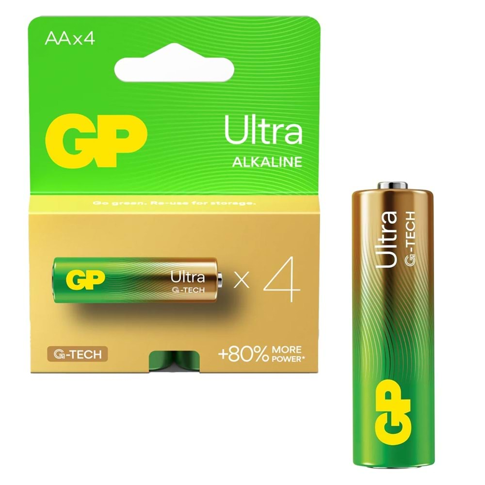 GP G-TECH GP-15AUETA21 AA Kalem Pil Alkalin 4Lü Paket