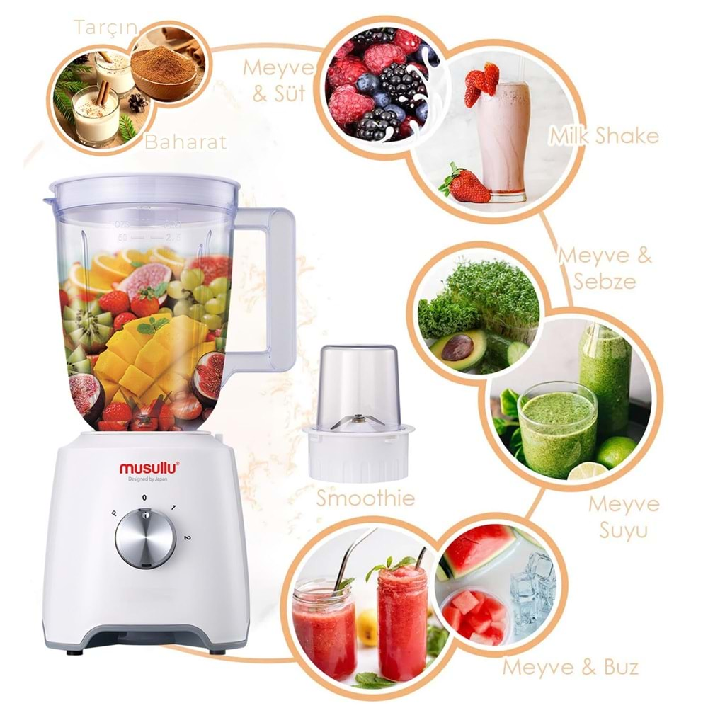 Musullu Msl-2035 Blender 1.5 Litre 500 Watt