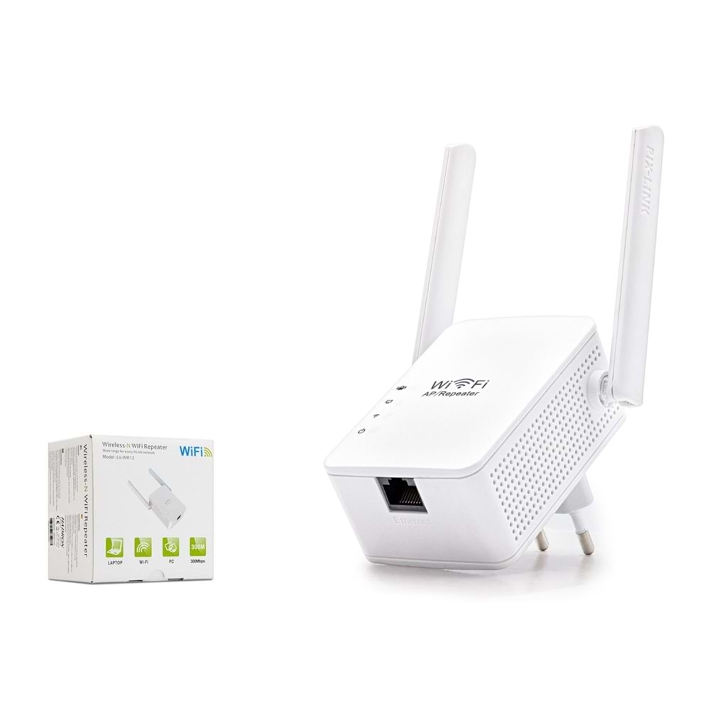 Pixlink Lv-Wr13 Kablosuz Menzil Genişletici Wi-Fi 300 Mbps