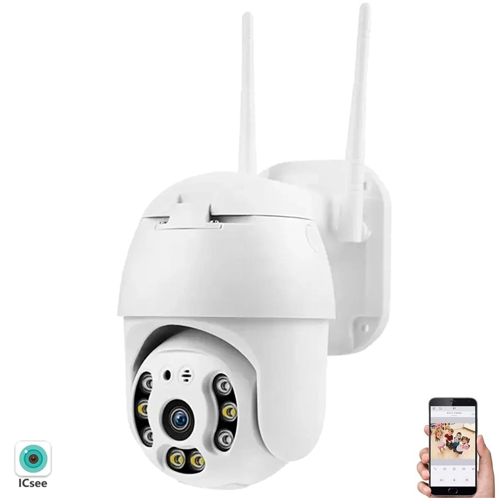 Radex RX-88AI Smart Güvenlik Kamerası 4mp Wi-Fi Ptz Renkli Gece Görüş