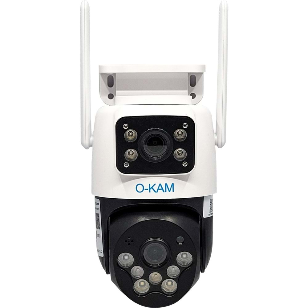 O-Kam 4047 4mp Çift Kameralı - Dual Lens Wifi - Color Night Güvenlik Kamerası