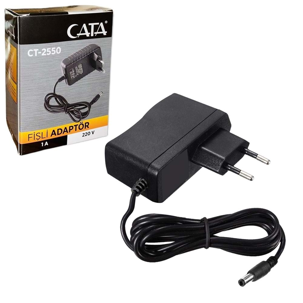 Adaptör 12v 1a 5.5x2.5 Cata CT-2550