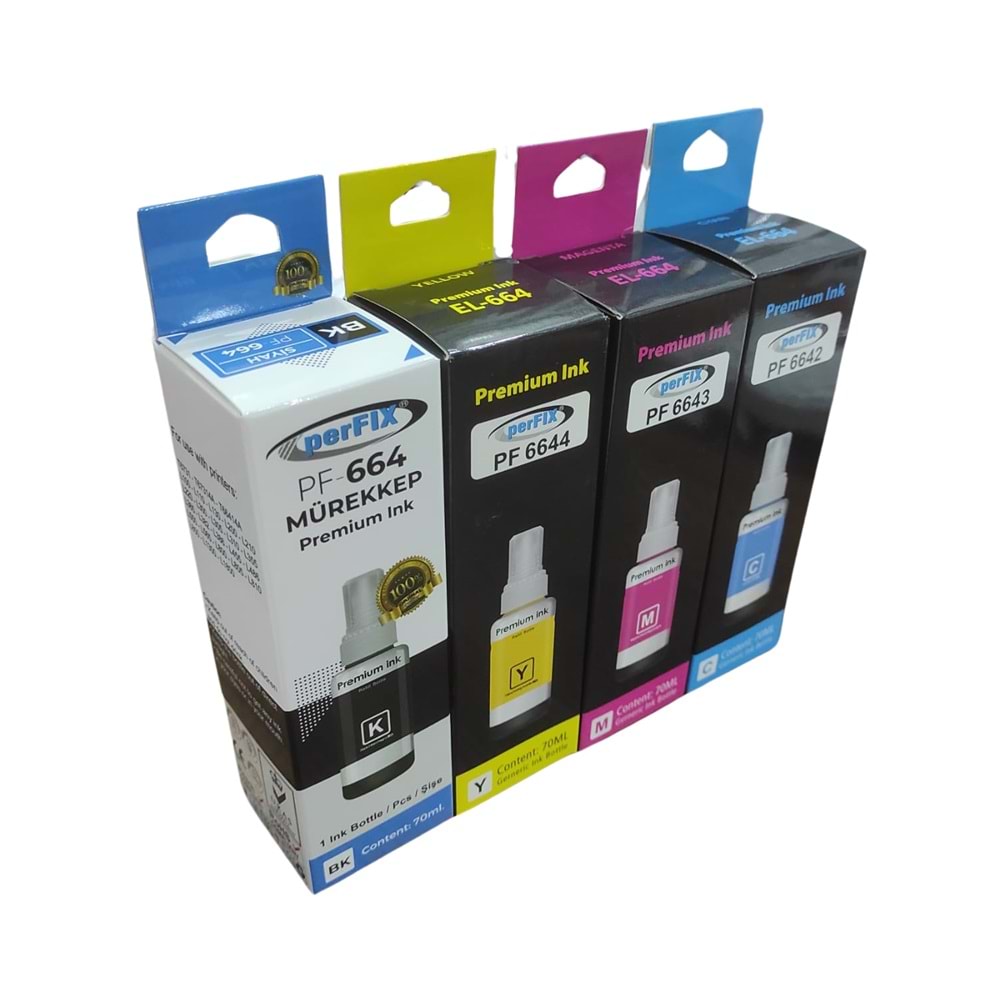 Perfix Epson Uyumlu T6641 - 6731 Set Şişeli Mürekkep